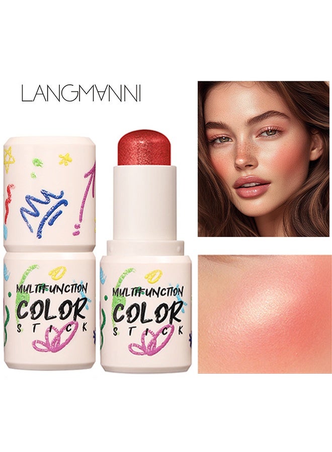 LANGMANNI Color Stick - Moisture and Lightweight Highlighters Makeup Stick，Blendable and Smooth #02  - Image 1