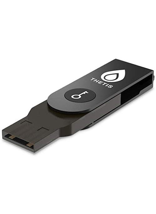 THETIS Thetis Security Key - U2F and FIDO2, USB A, Two Factor Authenticator with Bluetooth, Multi-Layered Authentication Protection HOTP U2F Compatible Windows, MacOS, Gmail, Linux - Black  - Image 2
