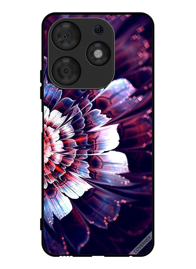Covernex - Protective Case Cover For Tecno Spark 10 Pro Reflected Big Flower On Left Side - Image 1