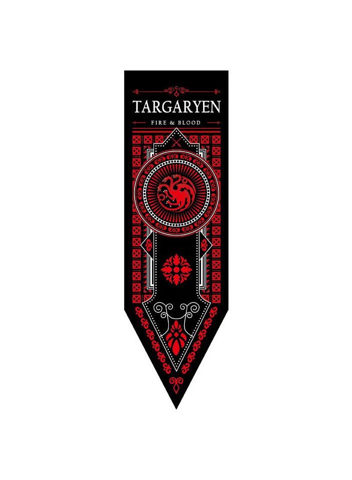 Mida Targaryen House Flag from the "Game of Thrones" Series - 150 × 47 cm - Woven Flag for Outdoor Walls 