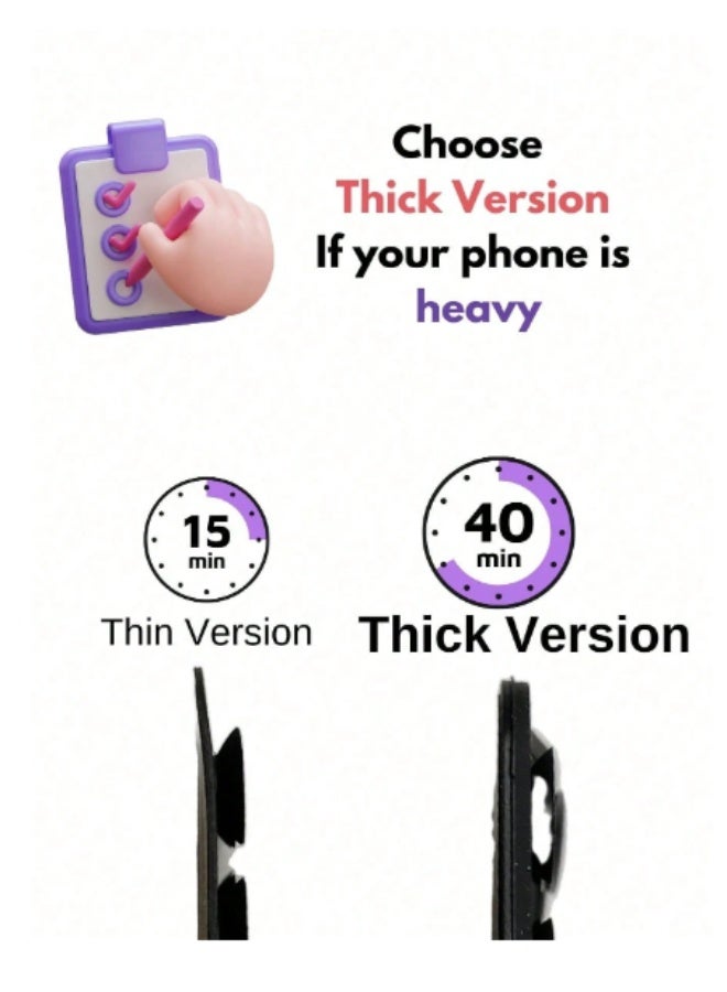 SHEIN Silicone Suction Phone Case Mount | Adhesive Phone Accessory | Suitable for Bathroom, Kitchen, Bedroom, Car | Ideal for Travel and Camping - Image 3