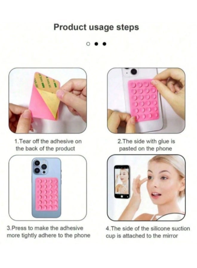 SHEIN Silicone Suction Phone Case Mount | Adhesive Phone Accessory | Suitable for Bathroom, Kitchen, Bedroom, Car | Ideal for Travel and Camping - Image 2