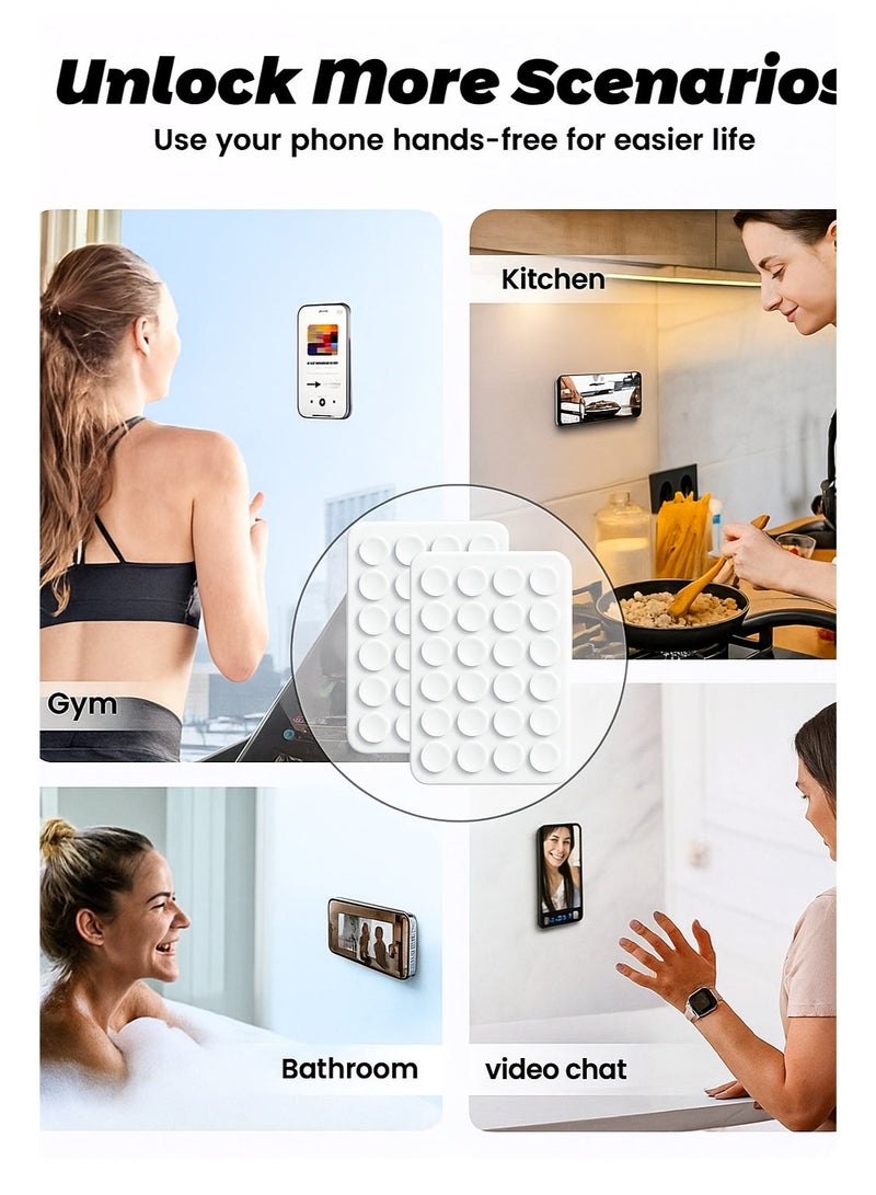 SHEIN Silicone Suction Phone Case Mount | Adhesive Phone Accessory | Suitable for Bathroom, Kitchen, Bedroom, Car | Ideal for Travel and Camping - Image 1