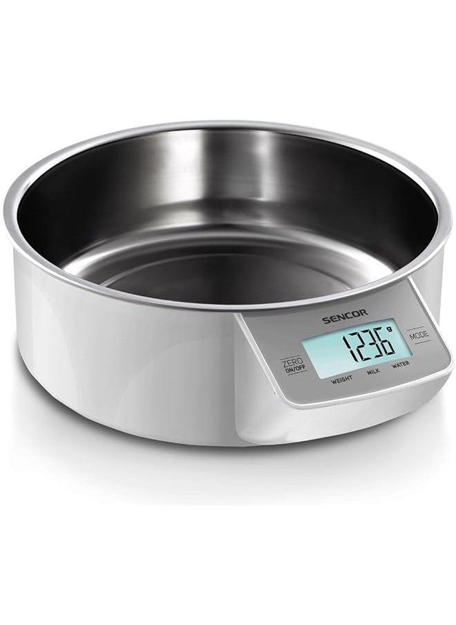 Sencor - Kitchen Seale Removable Stainless Steel Dish For Easy And Hygienic Care 4 Sensors For Higher Weighing Accuracy Sks 4030Wh 2 Years Replacement Warranty - Image 1