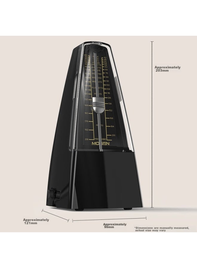 Mosen Ms-29 Mechanical Metronome, Universal Rhythm Meter For Piano, Violin, Guitar, Guzheng Tuning, Black - Image 2