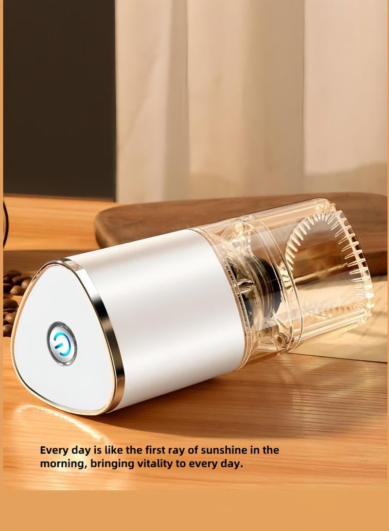 nihao مطحنة قهوة كهربائية أوتوماتيكية بالكامل مع قلب طحن سيراميكي ومتعددة الوظائف - بيضاء - Image 4