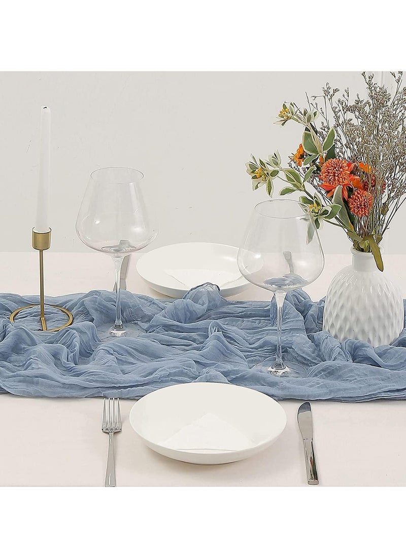 Cheesecloth Table Runner, 90*400cm Boho Gauze Cheese Cloth, Rustic Sheer Table Runners for Wedding Baby Bridal Shower Friendsgiving Party Fall Christmas Home Decorations - Image 5