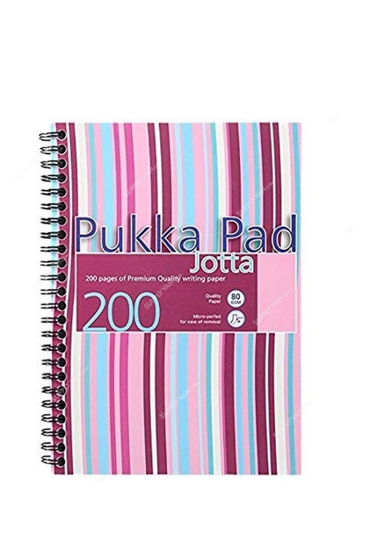 Pukka Pad Pukka Wiro A6 Stripes Jotta Pad, JP036PK, A6, 80 gsm, 200 Pages - Image 1