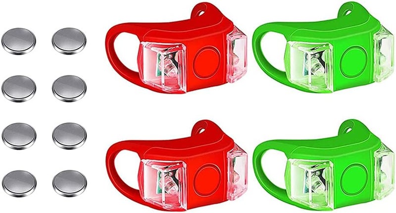 Luckam Bicycle Warning Lights, 4 Pieces Boat Bow Lights LED Boat Navigation Lights Boat Kayak Pontoon Hovercraft Yacht Motorboat Bike Hunting Night Running Fishing (Red, Green) - Image 1