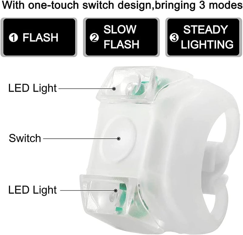 Luckam Bicycle Warning Lights, 4 Pieces Boat Bow Lights LED Boat Navigation Lights Boat Kayak Pontoon Hovercraft Yacht Motorboat Bike Hunting Night Running Fishing (Red, Green) - Image 2