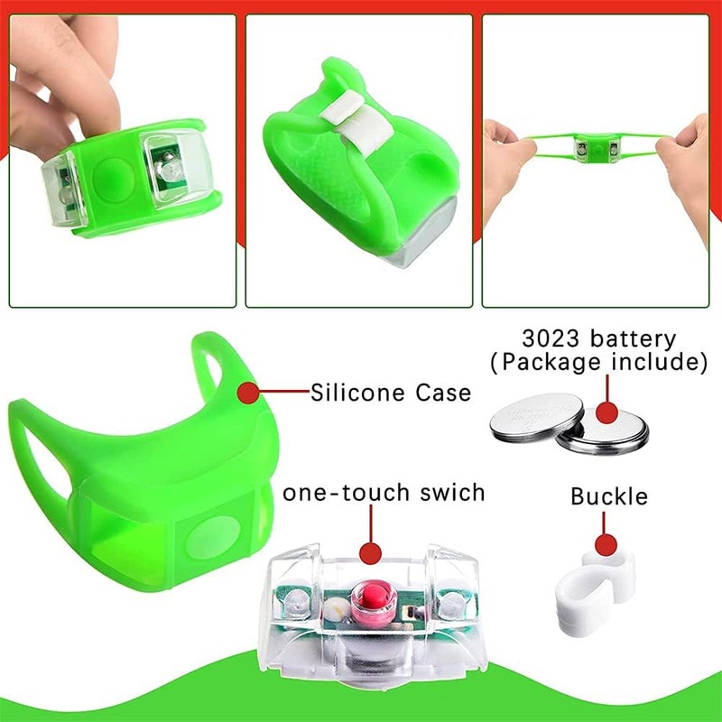 Luckam Bicycle Warning Lights, 4 Pieces Boat Bow Lights LED Boat Navigation Lights Boat Kayak Pontoon Hovercraft Yacht Motorboat Bike Hunting Night Running Fishing (Red, Green) - Image 4