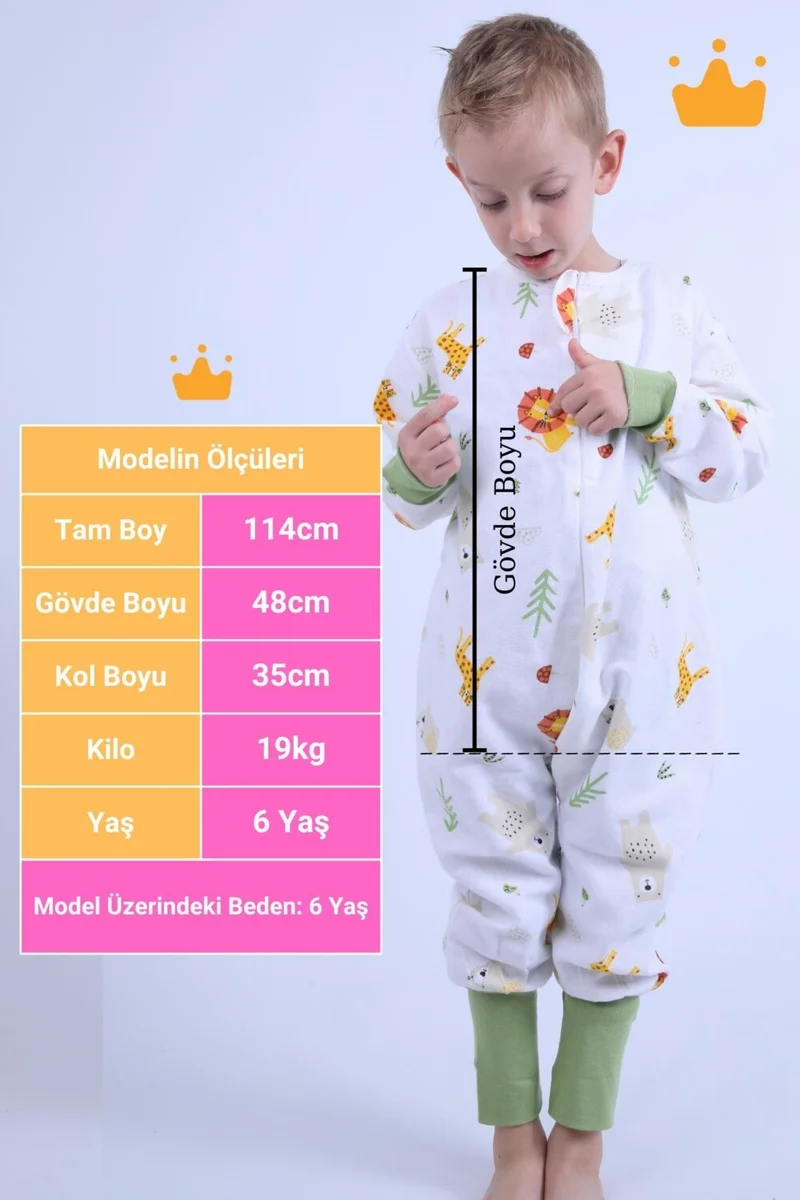 بيجيسا 2-8 Years 1 Tog Flannel Children's Sleeping Bag Unisex Long Sleeve Sleeping Bag