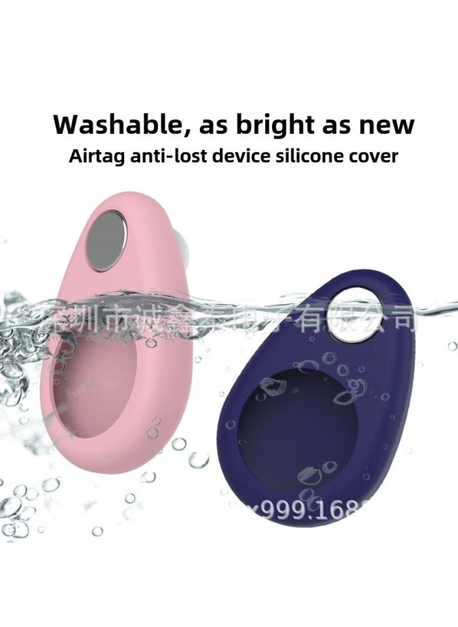 Generic - Product For Apple Airtag Tracker Anti-lost Device Locator Silicone Protective Case Airtags Protective Case-Color:Midday Blue OPP Bag-Applicable Model:Airtag Protective Sleeve (ordinary) - Image 1