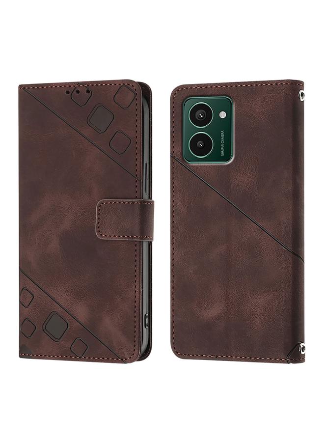 The Bros Phone Case For HMD Pulse Pro Skin-feel Embossed Leather Phone Phone Case - Image 3