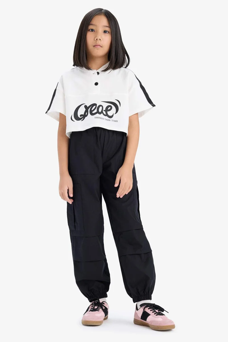 ديفاكتو Girl Parachute Jogger Cargo Pants