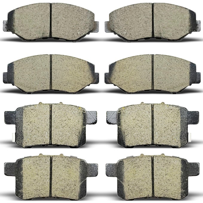 8Pcs Front Rear Ceramic Brake Pads For 2011 2012 2013 2014 2015 2016 2017 Honda Accord