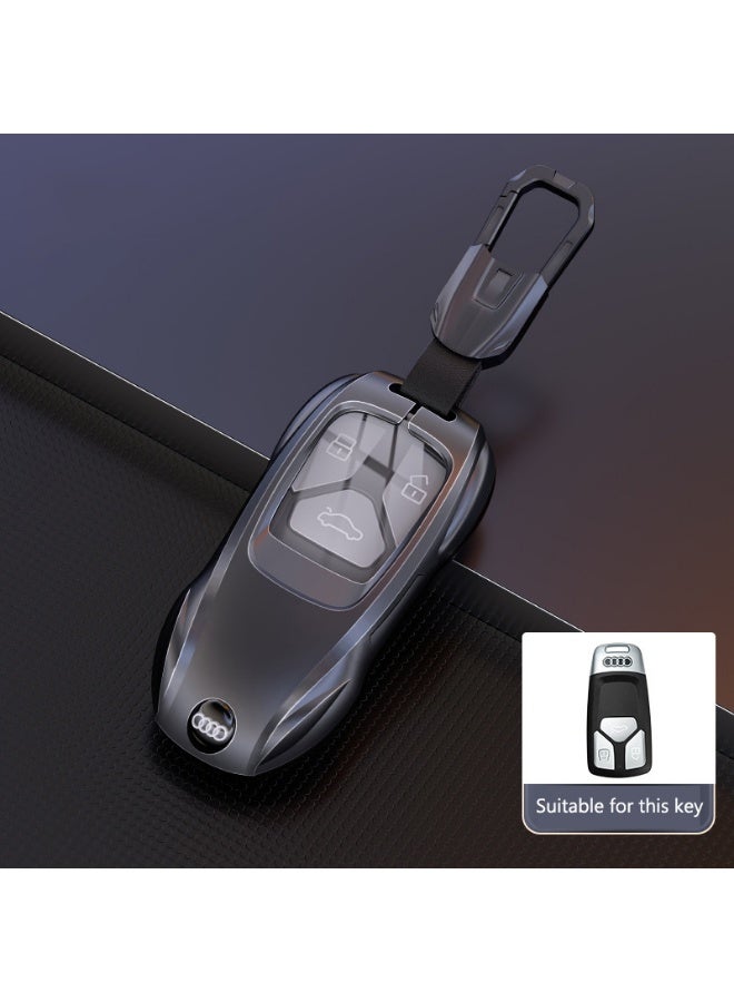 أودي قشرة مفتاح السيارة الفاخرة مناسبة لعام 2025 أودي A4L2024 Q5L / A3 / A5 / Q7 / A8 / A7L حالة قشرة مفتاح السيارة المعدنية الراقية - Image 1