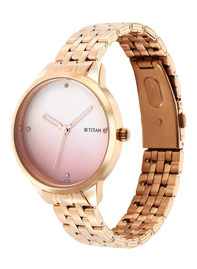 تيتان Titan Pastel Dreams Purple Dial Analog Metal Strap watch for Women