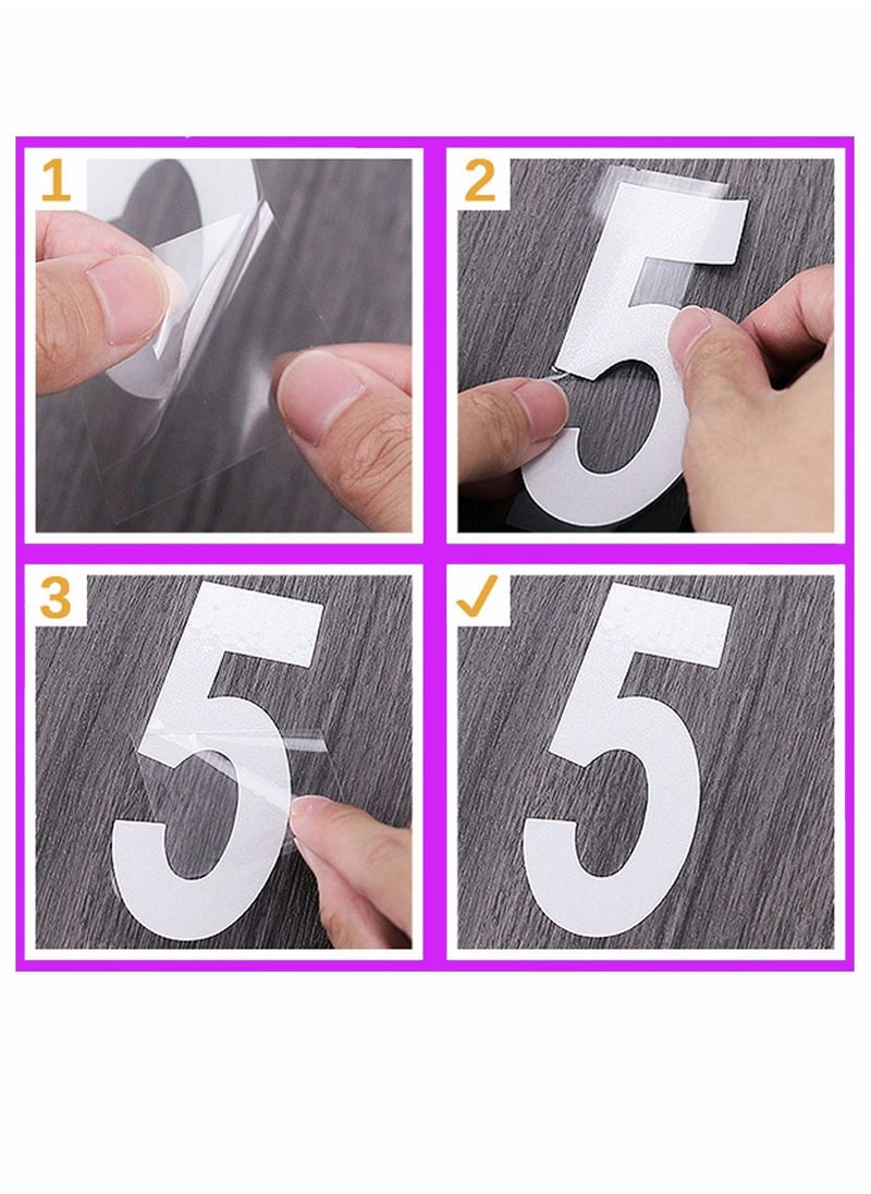 SYOSI Reflective Mailbox Numbers for Outside 50PCs Waterproof Stickers 3'' and 4'' Self Adhesive 0 to 9 Vinyl Number Signs Window Door Cars Trucks Home Business Address  - Image 3