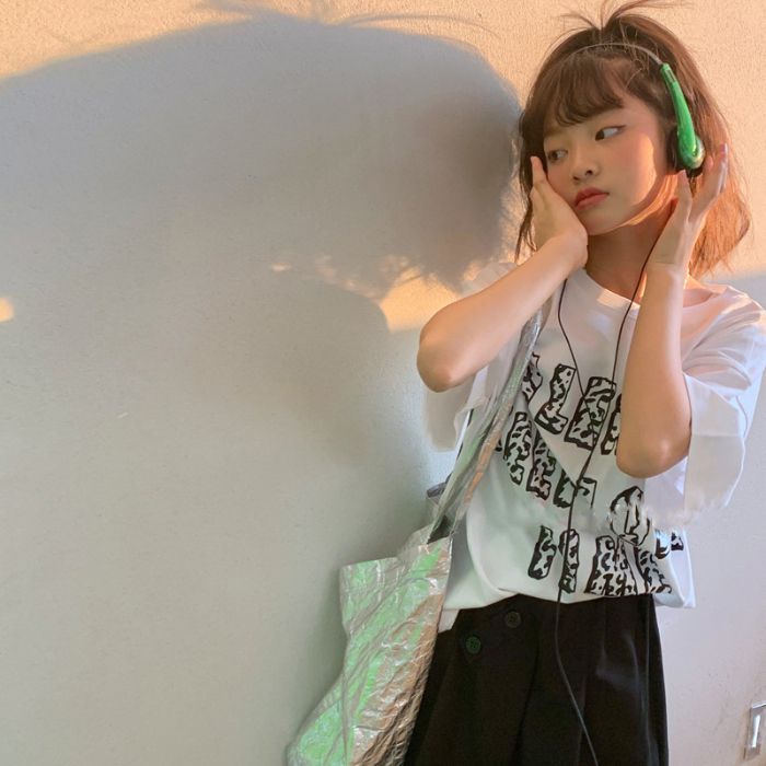 2026 Korean Style Short-Sleeved T-Shirt For Baby Girls, 100% Pure Cotton, Fashionable, Loose, Stylish And Versatile Short-Sleeved T-Shirt - Image 1
