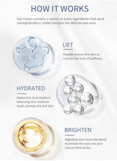 AuQuest Peptide Anti-Aging Eye Serum, Moisturizing Eye Cream, Fast-Absorbing Eye Essence to Fight Dark Circles, Under-Eye Bags, and Reduce Wrinkles, 20g  - Image 2