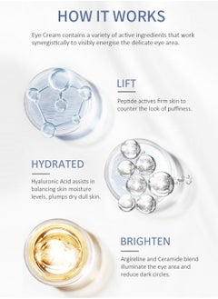 AuQuest Peptide Anti-Aging Eye Serum, Moisturizing Eye Cream, Fast-Absorbing Eye Essence to Fight Dark Circles, Under-Eye Bags, and Reduce Wrinkles, 20g  - Image 3