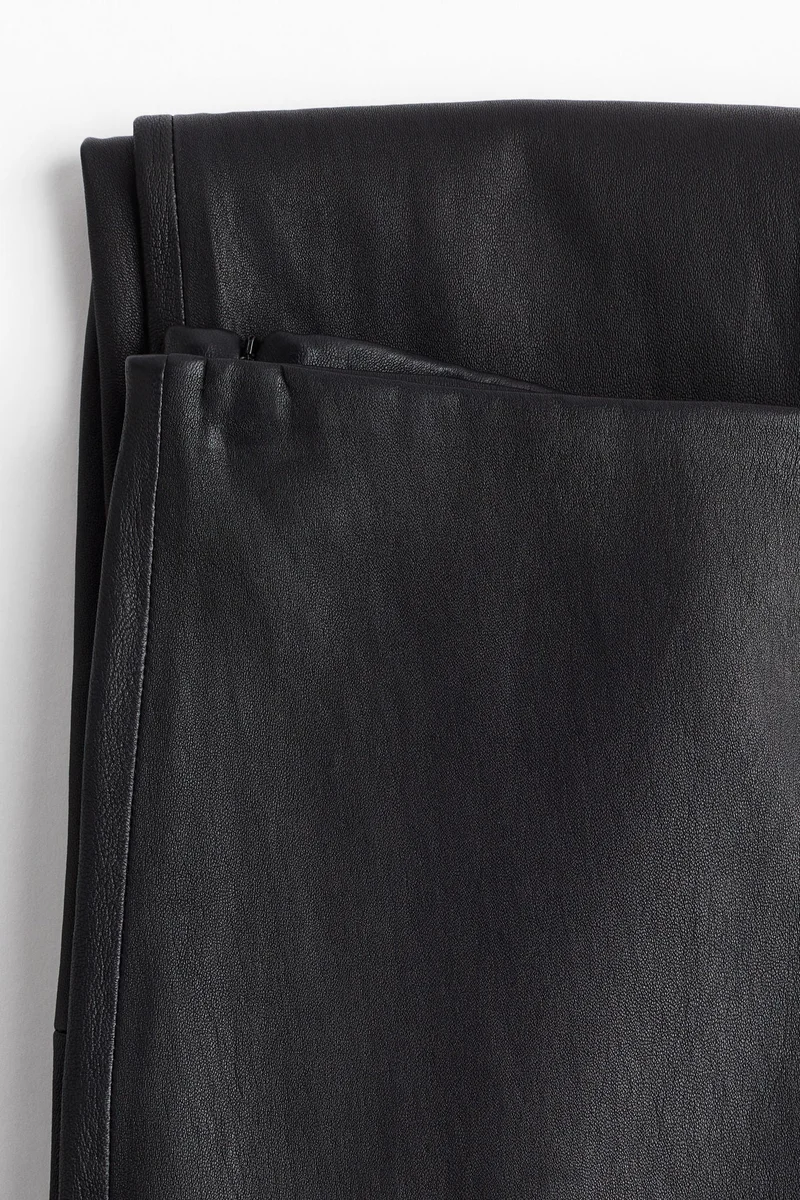 H&M Straight leather trousers