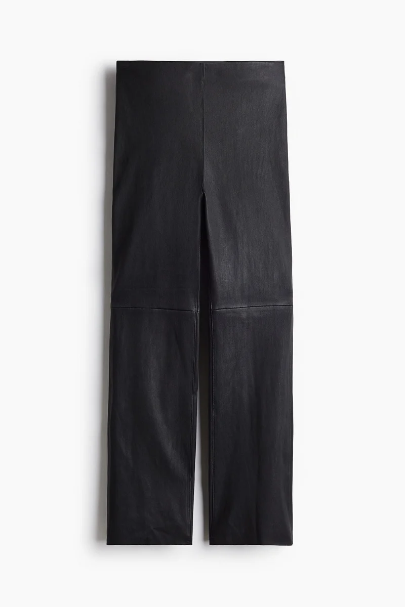 H&M Straight leather trousers