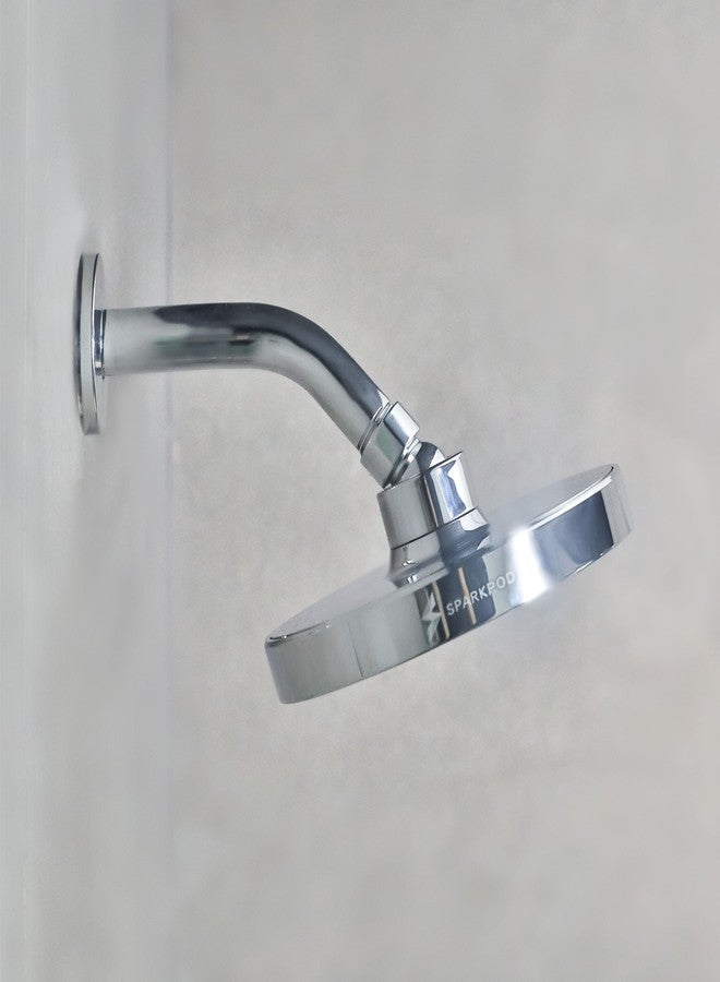 SparkPod 6 Inch Shower Arm with Flange - Solid Stainless Steel Shower Head Extension Arm, Wall-Mounted for Fixed & Handheld Showerheads - Teflon Tape Included (Standard 6", Luxury Polished Chrome) - Image 3