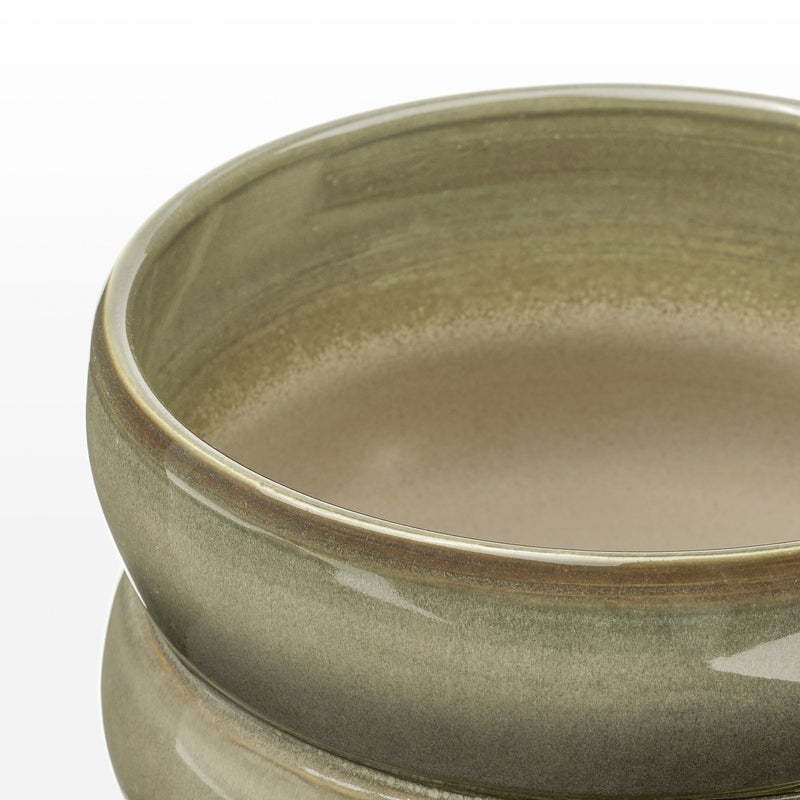 Baitique Plant Pot, Stoneware, Green-Brown, In/Outdoor, 15 cm - Image 4
