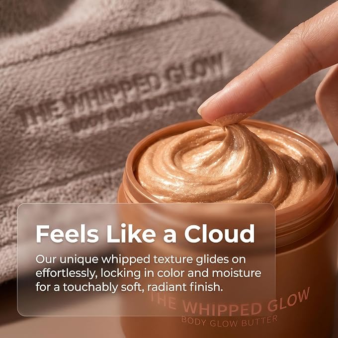 YOOJ Whipped Glow Body Butter, Pearl Infused Illuminating Whipped Butter, Non-Greasy Self Tanning Clear Glow Gel, Radiant Doll Skin Moisturizer With Crushed Pearl For Arms Legs Shoulders - Image 1