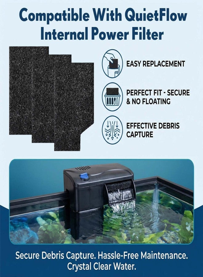 Joyfolk 3 Packs Extra Small Filter Cartridges Replacement for Aquarium Fish Tank Compatible with Aqueon Quietflow Internal Power Filter(Size Xs) - Image 4