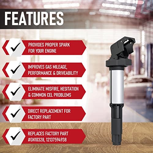 AA Ignition Ignition Coil Pack - Compatible with BMW Vehicles - 325i, 328i, 325ci, 330ci, 335i, 525i, 545i, 745Li, X3, X5 and more - Replaces GN10328, 12137594936 - Image 2