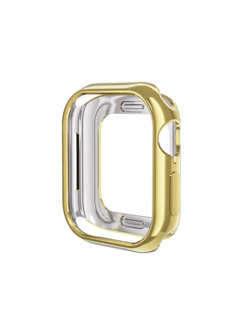 For Apple Watch10 Apple Watch Case Iwatch10 TPU Case Half Bag Hollow Case-Color:Gold-Dimensions:S10 # 46mm (opp Packaging)