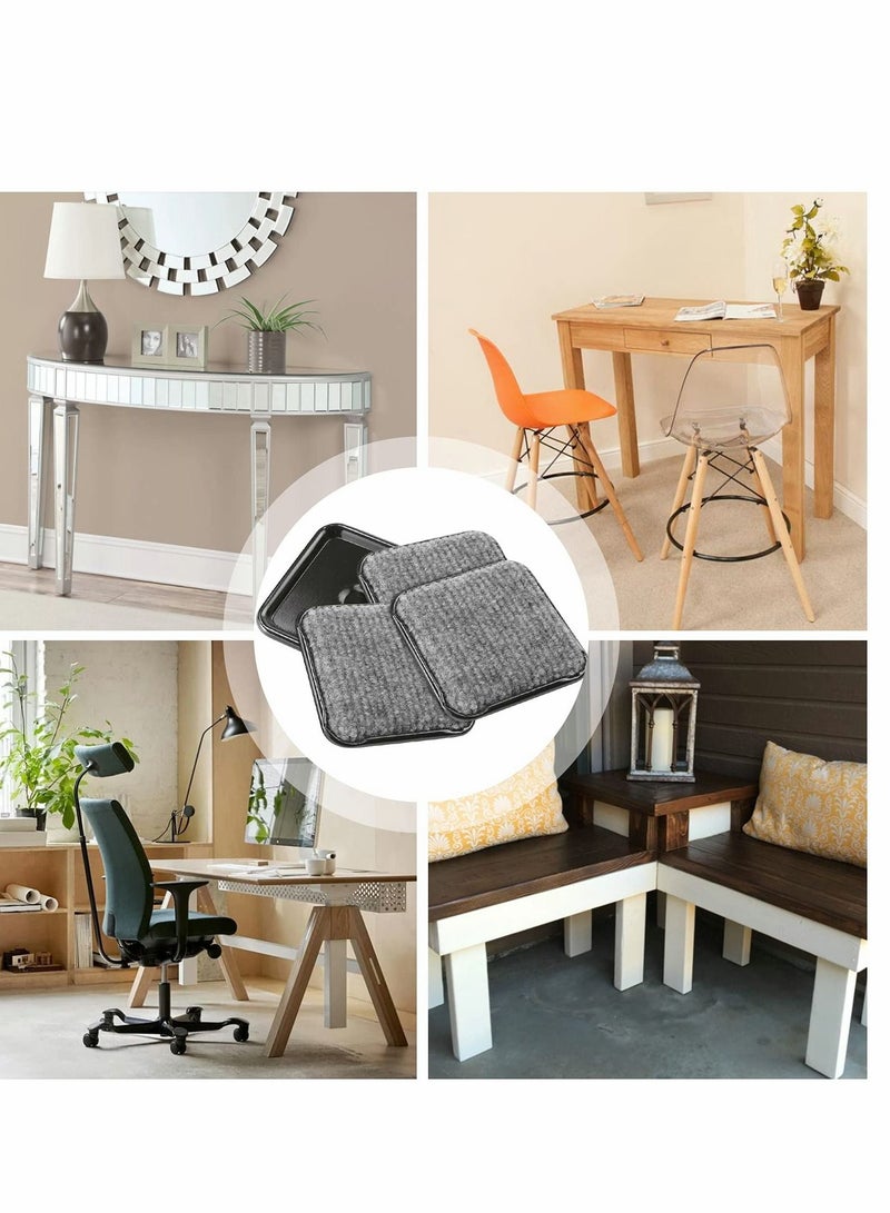 Furniture Caster Cups, Furniture Slider Felt Base Castor Cups Furniture Cups Furniture Pads Anti-Sliding Floor Protectors feet for Tables Bed Sofa Chairs desks - Image 4