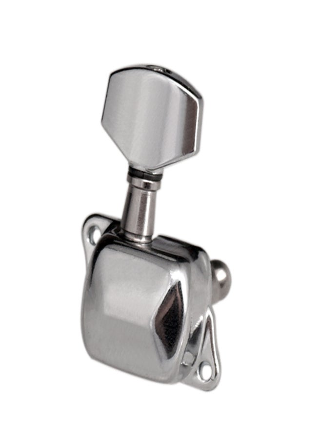 6 Pieces Guitar String Tuning Pegs Semi-closed Tuning Machine Machine Heads Tuners for Electric Guitar Acoustic Guitar(6 Right, Silver) - Image 3