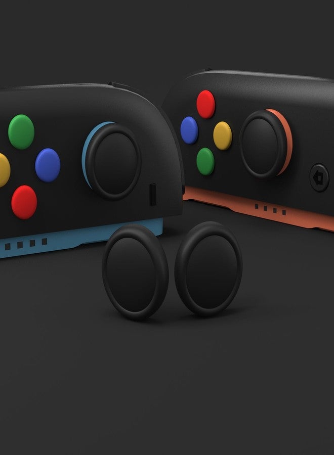 مجموعة أغطية أزرار PlayVital + مقابض الإبهام لجهاز Nintendo Switch 2، تتضمن 4 أغطية سيليكون ملونة لأزرار الاتجاهات ABXY وغطاءين لعصا التحكم Joy-Con - أسود - Image 5