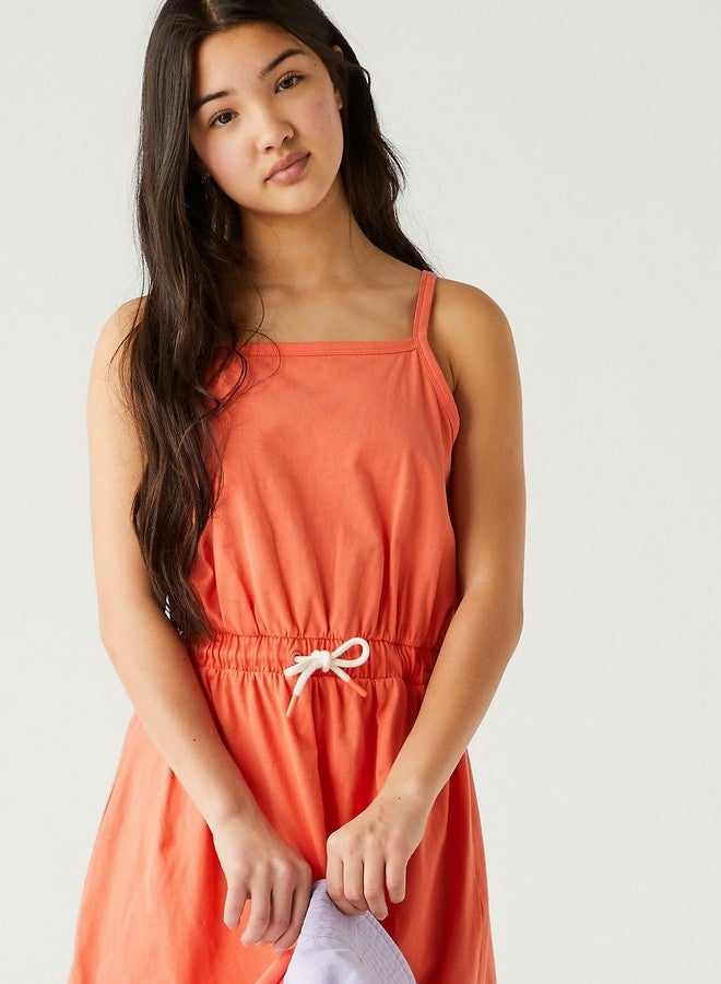 Marks & Spencer Pure Cotton Dress (6-16 Yrs) T749792ECORAL (6-7 Years) - Image 3