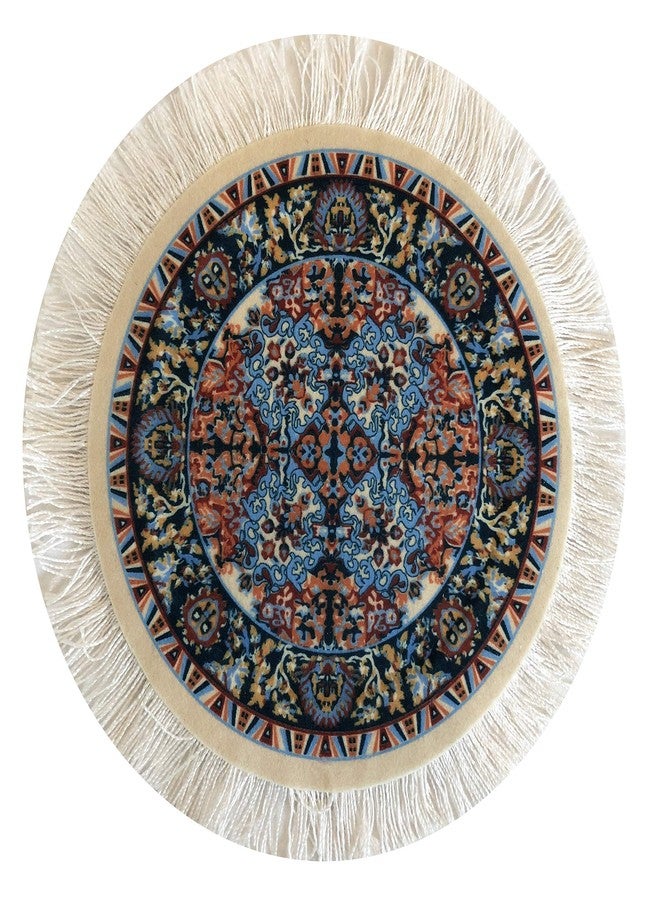 Inusitus Set of 4 Round Dollhouse Rugs - Miniature Carpets for Dolls 5" - Image 5