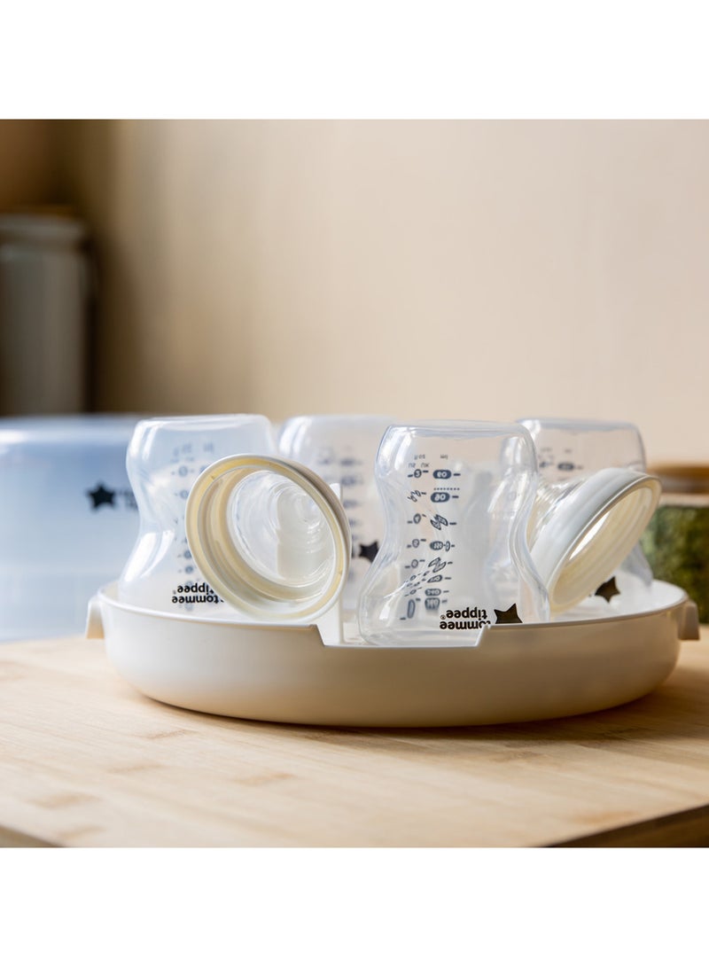 tommee tippee Microwave Steam SteriliserFor Baby Bottles And Accessories, Kills Viruses And 99.9% Of Bacteria, 4-Minute Sterilisation Cycle - Image 4