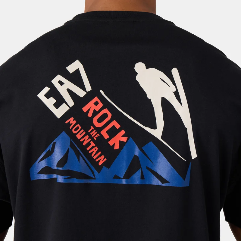 EA7 Emporio Armani Black Men's Graphic T-Shirt for Men | Best Price UAE
