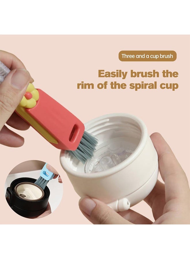 Peachjoy 3 in 1 Cup Lid Cleaning Brush, 2025 New Crevice Cleaning Brush for Bottle Gap Tight Spaces, 3 in 1 Multifunctional Cleaning Portable Cup Lid Cleaner with Brush  - Image 3