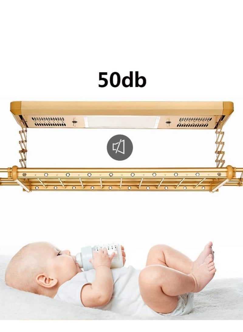 Electric drying rack Intelligent Lifting Wireless Remote Control Balcony Four-Bar Telescopic Clothes Drying Rod 9 Cross Bar + Led Lighting + Wind Dry + Sterilization + Bake Dry.  - Image 4