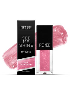 Renee Renee See Me Shine Lip Gloss - Pink Pow Wow 2.5ml | Glossy Non Sticky & Non Drying Formula | Long Lasting Moisturizing Effect | Compact and Easy to Carry  - Image 1