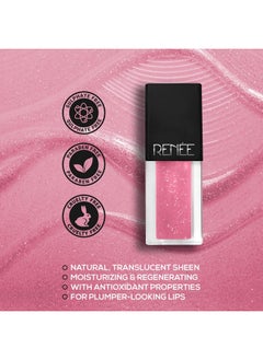 Renee Renee See Me Shine Lip Gloss - Pink Pow Wow 2.5ml | Glossy Non Sticky & Non Drying Formula | Long Lasting Moisturizing Effect | Compact and Easy to Carry  - Image 4