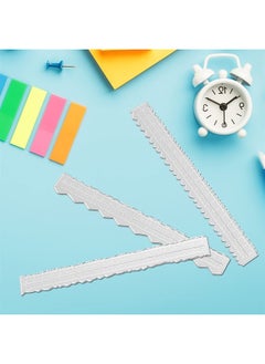 SAVITA 3pcs Irregular Edge Ruler, 8.4 Inch Metal Craft Ruler Paper Tearing Ruler for Embossing with Scrapbook Die Cuts Jagged Edge Rulers for Card Making School Office DIY Tools (3 Styles)  - Image 1