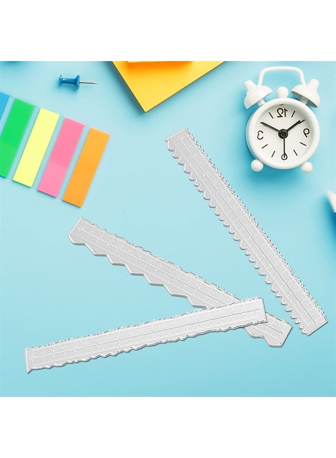 SAVITA 3pcs Irregular Edge Ruler, 8.4 Inch Metal Craft Ruler Paper Tearing Ruler for Embossing with Scrapbook Die Cuts Jagged Edge Rulers for Card Making School Office DIY Tools (3 Styles) - Image 1
