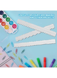 SAVITA 3pcs Irregular Edge Ruler, 8.4 Inch Metal Craft Ruler Paper Tearing Ruler for Embossing with Scrapbook Die Cuts Jagged Edge Rulers for Card Making School Office DIY Tools (3 Styles)  - Image 2