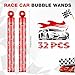 Rotatingpals 32 Pcs Race Car Bubble Wands Checkered Bubble Wand Race Car Party Favors for Adult Summer Activity Birthday Party Goodie Bag Stuffers Gifts Wedding Supplies - Image 4