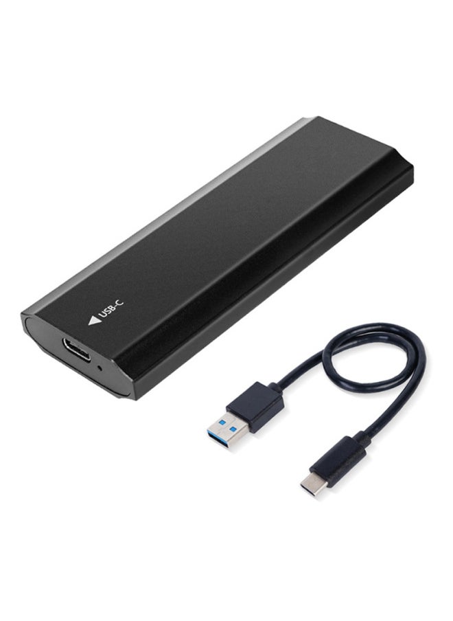 Generic 10Gbps Screw-free Solid State Hard Disk Box M.2 NVMe SATA Dual Protocol 9210B Aluminum Alloy Support 2TB-Color:Black NGFF Protocol With Single Line  - Image 1